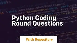 python coding round questions