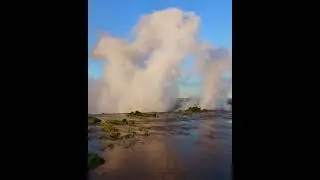 Водопад Виктория с дрона на закате