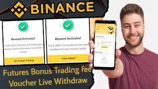 Binance Futures Bonus Withdraw Live 💰 | Trading Fee Rebate Voucher Binance | Binance Rewards Hub