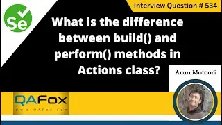 Difference between build & perform methods in Actions Class (Selenium Interview Question #534)