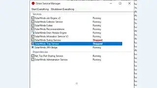 SolarWinds Trap and Syslog Services Stopped On Orion Service Manager and  Poller Showing Down