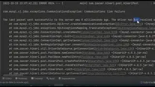 com.mysql.cj.jdbc.exceptions.CommunicationsException: Communications link failure error
