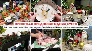 ПРЕДНОВОГОДНИЕ БУДНИ🎄Закупка продуктов🛒Много покупок Фикс Прайс😍Новая посуда❤️Новогодний декор