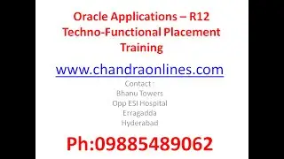 How to create item inventory module Oracle Applications  www.chandraOnlines.com, Mobile: 09885489062