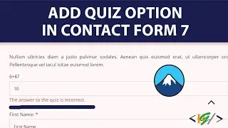 How to add Quiz option in Contact form 7 in WordPress