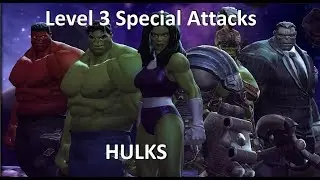 All Hulk Family Level 3 Special Attacks MCOC