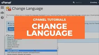 cPanel Tutorials - Change Language