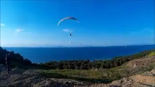 Yalova Kampüs tepe ilk Yelken uçuşu sert Rüzgar YahaK YamaçParaşütü