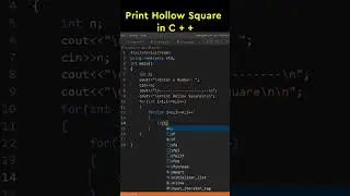 Print Hollow Square Pattern in C++ 
