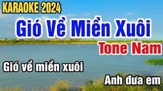 Gió Về Miền Xuôi Karaoke Tone Nam Nhạc Sống gia huy beat