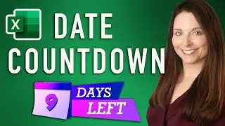 Create Date Countdown in Excel - Countdown Timer of Days Remaining