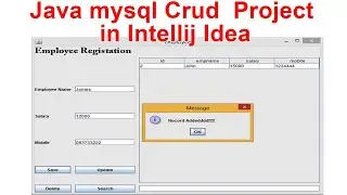 Java mysql Crud  Project Using Intellij Idea
