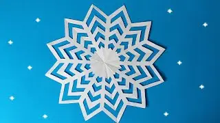 ПРОСТАЯ СНЕЖИНКА из бумаги формата А 4 /Простые снежинки на окна/A SIMPLE SNOWFLAKE made of A4 paper