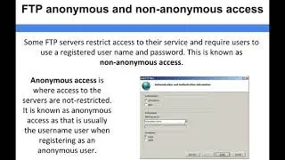 Networking - FTP (anonymous and non anonymous access)