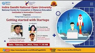 31st FB Live Session on “Getting started with Startups”