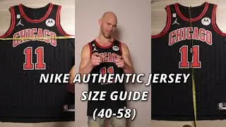 Nike Authentic NBA Jersey Size Guide - Live Measurements (Size 40-58)