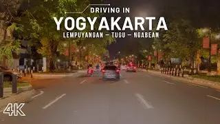 Yogyakarta City 4K HDR - Lempuyangan, Tugu, Ngabean - Driving Downtown - Night Drive