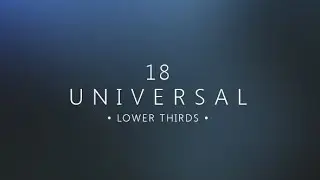 Universal Lower Thirds - Videohive project