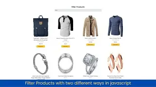Filter Products with Two Different Ways with JavaScript