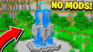 How to Build a WORKING FOUNTAIN in Minecraft! (NO MODS!)