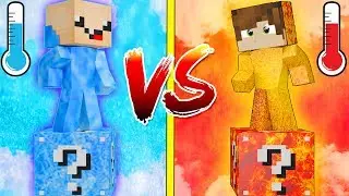 ХОЛОД ЛАКИ БЛОК VS ЖАРА ЛАКИ БЛОК! НУБ ПРОТИВ ПРО! ВЫЖИТЬ НА 1 БЛОКЕ! #35