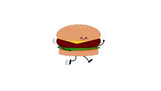 Drawing a running hamburger (fast food) with CSS