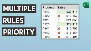 Multiple Rules Priority in Excel Conditional Formatting - Using Multiple Conditions