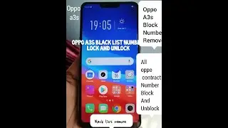 OPPO A3s /A5s How to Unblock and Blocked Contact Number in All OPPO Phone