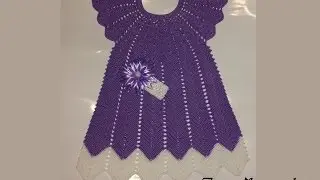 Dress crochet-like to tie a children's summer dress.Children's knit crochet dresses with description