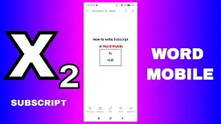 How to write Subscript in Word Mobile (Android & iPhone)