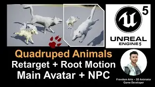 Retarget Quadruped Four Leg Animal in Unreal Engine 5 with Root Motion - Full Tutorial