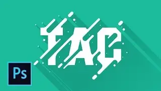 Fast Melt text effect flat design - Tutorial photoshop bahasa indonesia