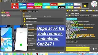 Oppo a17k frp lock remove unlocktool #cph2471frpunlock