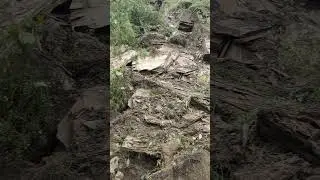 Landslides completely paralyzed the road and made it impassable