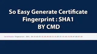 So Easy, Generate Certificate Fingerprint SHA1 For Firebase Using CMD