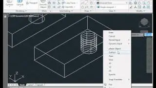 AutoCAD 2012 Video Tutorial - 3D Design - How to copy faces of your 3D solid
