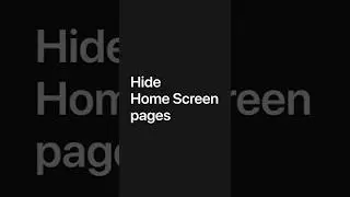 Hide Home Screen pages on your iPhone — Apple Support