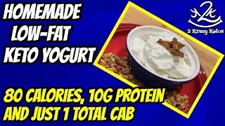 Lowfat Keto Yogurt | Homemade Low Fat Yogurt 80 calories, 1 total carb