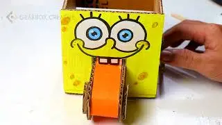 How to Make COIN BANK SPONGE BOB from Cardboard