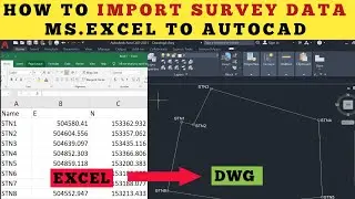How I import Points From Excel to CAD in 2024 || Import as POINT || 