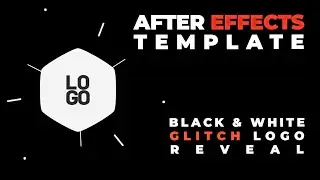 Clean Black & White Glitch Logo Reveal for After Effects | FREE TEMPLATE