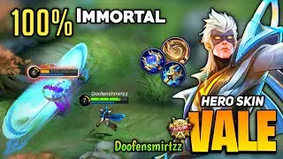 MVP! 100% Immortal Vale Midlane Support [ Top Global Vale ] By doofenshmirtz - Mobile Legends