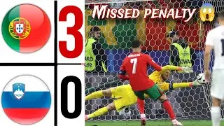 Slovenia vs Portugal (0-3) To penalty shootout EURO 2024 cristiano ronaldo missed penalty 🤯🔥