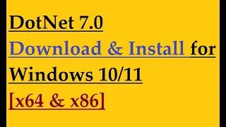 How to install .Net 7 on Windows 11