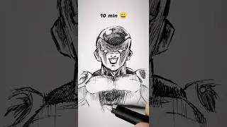 How to Draw Frieza | Dragonball in 10sec, 10mins, 10hrs 😳 