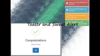 Using Sweet alert and Toastr in Vue js and Laravel