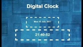 Digital Clock Using Javascript + Css, Digital Clock With Date, How To Get Current Time In Javascript