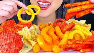 ASMR CHIPS 10 DIFFERENT FLAVORS *EXTREME CRUNCH (MUKBANG) Eating Sounds | ASMR Phan