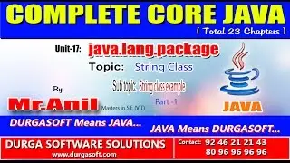 Core Java -  java.lang.package -  String class example-Part-1