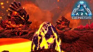 NEW Magmasaur EGG Locations! Genesis Lava/Volcano Biome Showcase - Ark Survival Evolve Genesis DLC